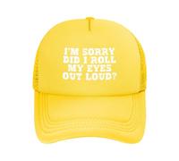 FWJZDSP Mi Dispiace, Ho alzato Gli Occhi al Cielo? Cappello da Baseball Nero con Motivo a Rete Rumoroso