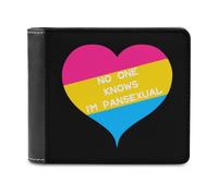 FWJZDSP Nessuno sa che sono un pansessuale Portafoglio in pelle sottile e alla moda con 6 tasche porta carte di credito, regalo