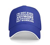 FWJZDSP Non STO nemmeno più procrastinando, Sono Direttamente al Lavoro. Cappello da Uomo, Cappelli da papà, Cappelli Divertenti.