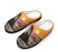 FWJZDSP Orcas Sunset Whale Ocean - Pantofole da donna in cotone, morbide, chiuse, antiscivolo, per interni ed esterni