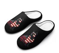 FWJZDSP Pantofole da donna in cotone con motivo Animal World 4th of July Patriotic Dog Scottish Terrier, morbide pantofole chiuse, antiscivolo, per interni ed esterni