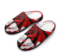 FWJZDSP Pantofole da uomo in cotone con bandiera canadese e foglia d'acero, punta chiusa, antiscivolo, leggere, per interni ed esterni