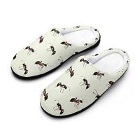 FWJZDSP Pantofole da uomo in memory foam, comode e leggere, in cotone, per interni ed esterni, con formiche realistiche