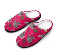 FWJZDSP Pantofole in memory foam comode da uomo Pear and The Pickle, leggere, in cotone, per interni ed esterni
