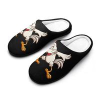 FWJZDSP Pantofole in memory foam leggere e comode da uomo, modello Dabbing Cartoon Goose, per interni ed esterni