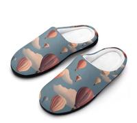 FWJZDSP Pantofole vintage in mongolfiera, da uomo, in cotone, morbide, leggere, per camera da letto