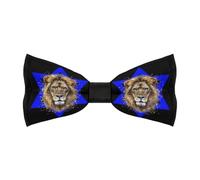 FWJZDSP Papillon da uomo regolabile pre-annodato con bandiera della stella di Israele e leone, accessorio per camicia e abito da cerimonia per matrimoni e feste.