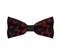 FWJZDSP Papillon pre-annodati con ali d'angelo per la sensibilizzazione sul cancro al seno, per uomo, papillon regolabile per matrimoni, feste aziendali
