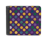 FWJZDSP Portafoglio bifold sottile con tasca frontale e porta carte di credito a pois di Mardi And Gras