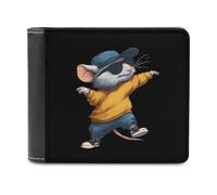 FWJZDSP Portafoglio sottile Dance Rat Novelty con tasca frontale e porta carte di credito