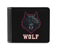 FWJZDSP Portafoglio Wolf Novelty sottile con tasca frontale e porta carte di credito