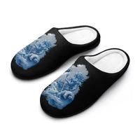 FWJZDSP Poseidon - Pantofole da uomo, motivo: dio greco, in cotone, morbide, leggere, per camera da letto