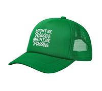 FWJZDSP Potrebbe Essere Acqua, Potrebbe Essere Vodka, Cappello a Rete, Berretto da Baseball, Cappellino con Coda di Cavallo, Cappello da Spiaggia, Cappello da Camionista