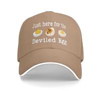 FWJZDSP Proprio Qui per Il Cappello The Deviled Eggs con Divertente Berretto da Baseball del Ringraziamento