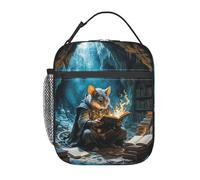 FWJZDSP Ratman in A Cave che complotta per conquistare il mondo Borsa termica per il pranzo, contenitore termico riutilizzabile, borsa da viaggio portatile e a tenuta stagna