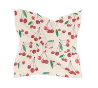 FWJZDSP Sciarpa quadrata con ciliegie come seta per donne, sciarpa per capelli da collo per ragazze, 50 cm, primavera, estate, autunno, inverno, avvolgimento dei capelli notturni