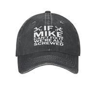 FWJZDSP Se Mike Non riesce a Risolvere Il Problema, Siamo Tutti fregati. Cappellino da Baseball Regolabile Lavato da Camionista.