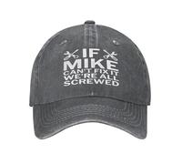 FWJZDSP Se Mike Non riesce a Risolvere Il Problema, Siamo Tutti fregati. Cappellino da Baseball Regolabile Lavato da Camionista.