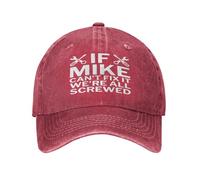FWJZDSP Se Mike Non riesce a Risolvere Il Problema, Siamo Tutti fregati. Cappellino da Baseball Regolabile Lavato da Camionista.
