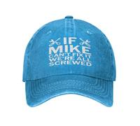 FWJZDSP Se Mike Non riesce a Risolvere Il Problema, Siamo Tutti fregati. Cappellino da Baseball Regolabile Lavato da Camionista.