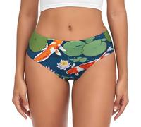 FWJZDSP Slip da Donna con Stampa di Pesce Koi Giapponese, Biancheria Intima Elastica di Alta qualità per Un Comfort Che Dura Tutto Il Giorno