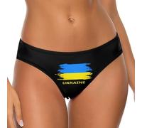 FWJZDSP Slip da Donna Elasticizzati con Bandiera Ucraina, Morbidi e Traspiranti, Perfetti Come Bikini.