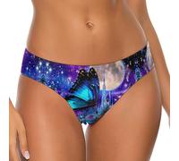 FWJZDSP Slip da Donna Elasticizzati, Morbidi e Traspiranti, Perfetti Come Bikini, con Farfalla nel di Luna.
