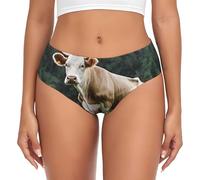 FWJZDSP Slip da Donna in Vera Pelle di Mucca Svizzera Marrone con Stampa Elastica di Alta qualità per Un Comfort Che Dura Tutto Il Giorno