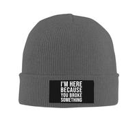 FWJZDSP Sono Qui perché Hai Qualcosa di Divertente, Berretto da Uomo, Berretto da Donna, Berretto da Notte, Berretto da Notte Nero