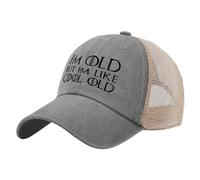 FWJZDSP Sono Vecchio ma Sono Come Un Vecchio Figo Cappello da Camionista da Uomo Cappellino da Baseball Vintage in Rete per L'Estate