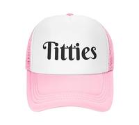 FWJZDSP Titties per Uomo e Donna Tittiess cap Tittiess Golf Hat Tittiess Trucker Hat Mesh Hat Funny Baseball cap Black