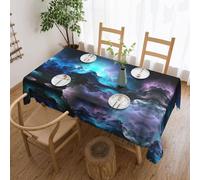 FWJZDSP Tovaglia rettangolare con stampa 3D dell'universo e dello spazio, ideale per feste e vacanze, elegante decorazione da cucina.