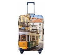 FWJZDSP tram di lisbona Stampa Coprivaligia Protezione per valigia elasticizzata Coprivaligia da viaggio antigraffio Coprivaligia lavabile per bagagli da 18-32 pollici