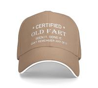 FWJZDSP Vecchio brontolone Certificato, L'Ho Visto Fare e Non riesco a ricordare Nulla di Tutto ciò, Cappello da Uomo e da Donna, Berretto da Baseball Regolabile, Cappello da Camionista