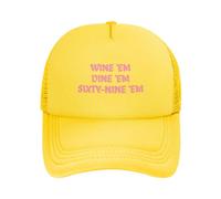 FWJZDSP Wine'E M Dine'E M Sixty-Nine'E M Cappello in Rete da Uomo e da Donna Cappello da Baseball Cappello da Camionista da papà
