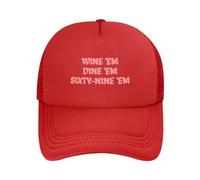 FWJZDSP Wine'E M Dine'E M Sixty-Nine'E M Cappello in Rete da Uomo e da Donna Cappello da Baseball Cappello da Camionista da papà