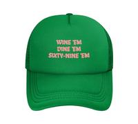 FWJZDSP Wine'E M Dine'E M Sixty-Nine'E M Cappello in Rete da Uomo e da Donna Cappello da Baseball Cappello da Camionista da papà