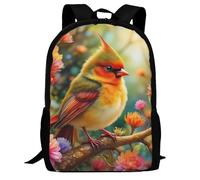 FWJZDSP Zaino da 17 pollici Greater Babyffy Cardinal in un bellissimo giardino fiorito, zaini per laptop, zaino leggero e casual, borsa per viaggi, escursioni, shopping e campeggio