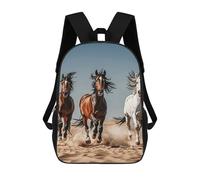 FWJZDSP Zaino da viaggio leggero Cavalli corrono nel vento e nella sabbia, borsa per laptop resistente all'acqua per uomo, 17 pollici