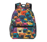 FWJZDSP Zaino elegante con stampa di un tico carlino per trekking, unisex.