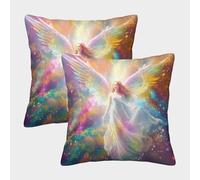 FWLYIJIAREN Bell'angelo Federa Cuscino Copri Cuscino Decorative Set Di 2 Pezzi Per Famiglia Soggiorno Camera Da Letto Decorazione 50x50cm