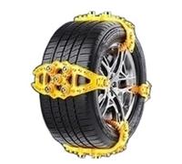 FWNERGUL Catene da neve for pneumatici multiuso da 1 a 8 pezzi - Trazione antiscivolo in acciaio resistente for liberarsi dal ghiaccio e dalla neve(Yellow 6 pcs)