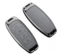 FWNERGUL Custodia for chiave auto compatibile con BYD Song Plus Pro Atto 3 Han EV Tang EV600 DM Qin Seal Dolphin Yuan MAX DMI Accessorio for auto in metallo e pelle(A-gray)