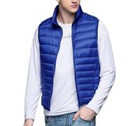 Fwshagmao Me's Fuel ECK Gilet Imbottito Gilet Imbottito Gilet Senza Maniche Gilet Senza Maniche Gilet Imbottito con Tasche per Golf Ruig Hikig Cavallo Ridig, Royal Blue, L