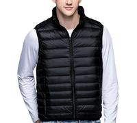Fwshagmao Me's Fuel ECK Gilet Imbottito Gilet Imbottito Gilet Senza Maniche Gilet Senza Maniche Gilet Imbottito con Tasche per Golf Ruig Hikig Cavallo Ridig, Black, L
