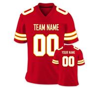 FwSYouMAI Personalizzata Maglietta da Football Americano Uniformi Nome della Squadra Personalizzato per Uomo e Donna e Bambino