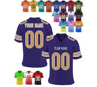 FwSYouMAI Personalizzata Maglietta da Football Americano Uniformi Nome della Squadra Personalizzato per Uomo e Donna e Bambino