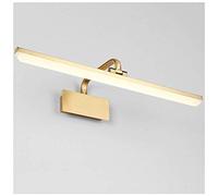 FWZJ Applique da Parete per Bagno Lampada da Specchio per Bagno Vintage a LED con Teste della Lampada Regolabili, Bianco Freddo/Bianco Caldo 3000-6000K, retroilluminazione Specchio PE