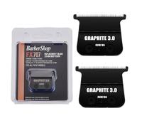 FX707Z DLC 2.0 - Lame di ricambio compatibili con BaByliss PRO Barberology, lama di ricambio per trimmer Zero-Gapped compatibile con trimmer BaBylissPRO FX787 e FX726 (2 pezzi, nero)