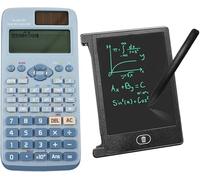 FX991-EX - Calcolatrice scientifica a batteria e a energia solare con lavagna LCD da 4,4 pollici, FX-991EX avanzata calcolatrice tecnica/scientifica 552 funzioni per scuola, ufficio (blu)